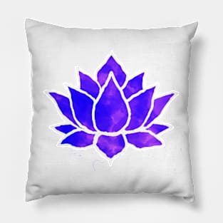 Watercolor lotus flower Pillow