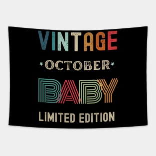 Vintage Limited Edition October Birthday Gift Tapestry