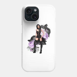 Lavender roses and Rock Phone Case