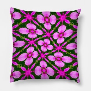 Bright Pink Flower Pattern Pillow