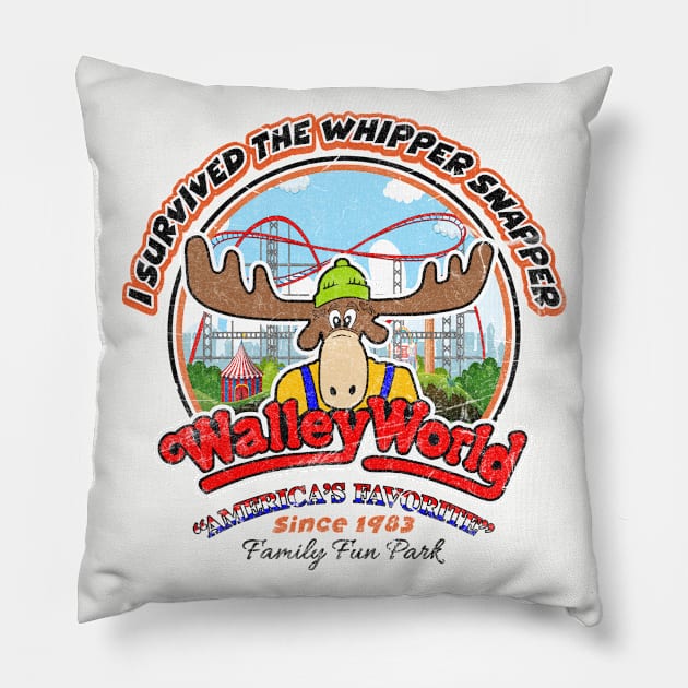 I Survived the Whipper Snapper Walley World Worn Pillow by Alema Art