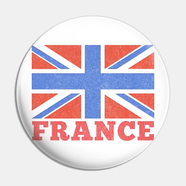 France / Union Jack Parody Design Pin by DankFutura