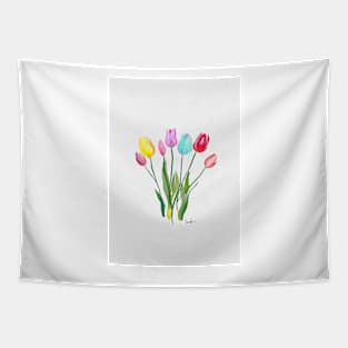 Tulips Watercolor Tapestry