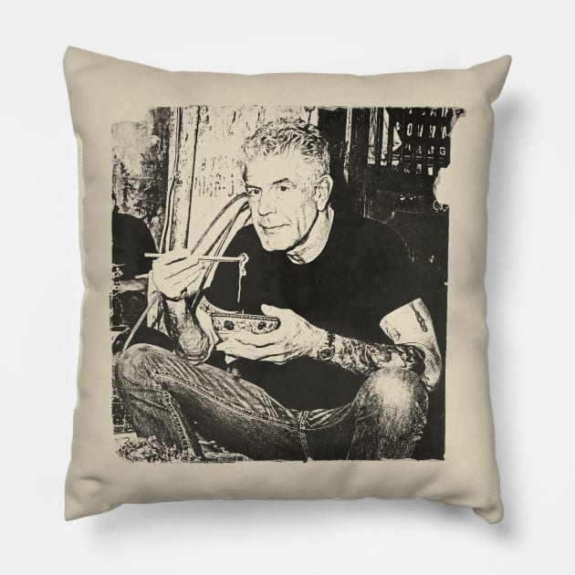 Anthony Bourdain With Noodle Pillow by Knockbackhaunt