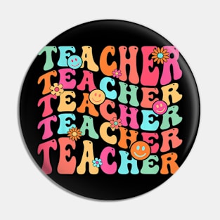 Groovy Teacher Inspirational Happy Back To School Pin