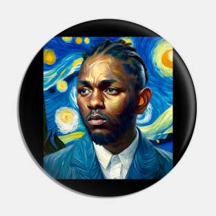 Kendrick Lamar In Van Gogh Style Pin