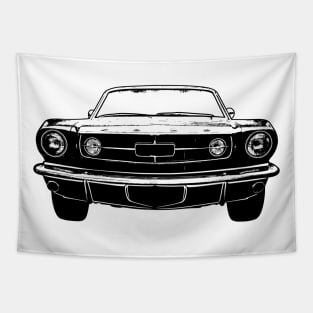 Mustang Fastback GT Sketch Art Tapestry