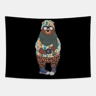 Best Mom Bear Funny Vintage Bear Lover Mother's Day Tapestry