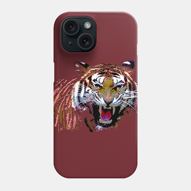 Angry Tiger Phone Case by TeMan