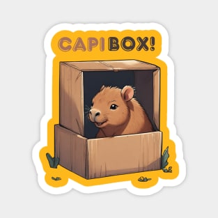 capibox capibara in the box Magnet