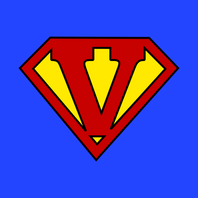 Superhero Symbol Letter V by NextLevelDesignz