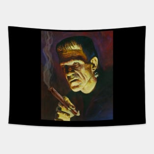 Holy Smoke! Frankenstein loves a Cigar Tapestry