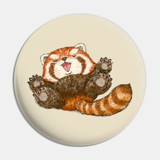 Frolicking red panda Pin