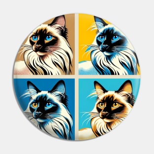 Balinese Pop Art - Cat Lover Gift Pin