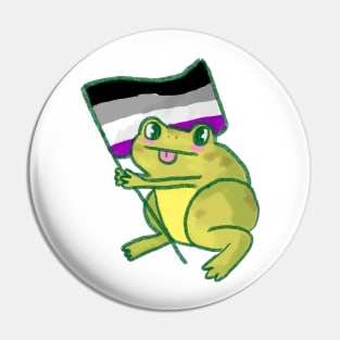 asexual visibility frog Pin