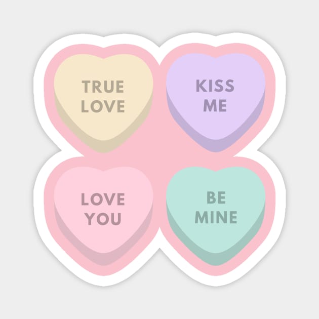 Candy Hearts for Valentines Day Magnet by Mrs. Honey's Hive