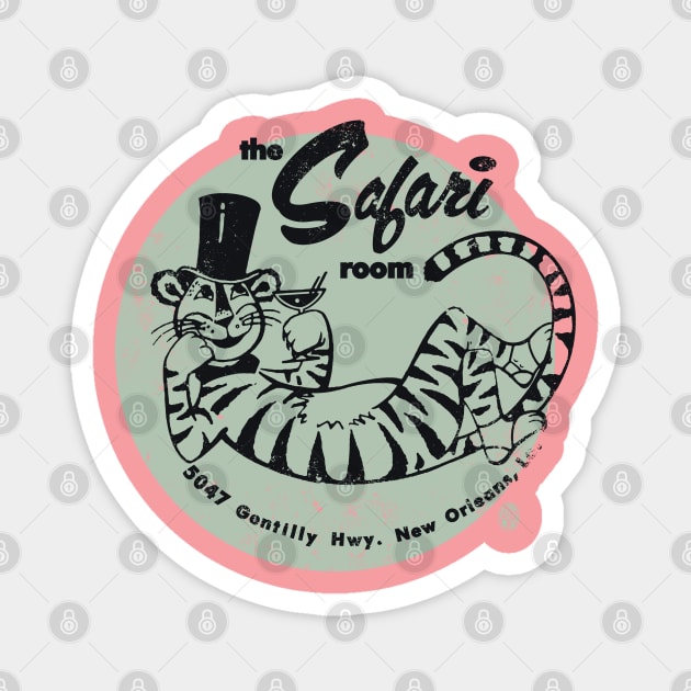 Vintage the Safari Room Nite Club New Orleans Magnet by StudioPM71