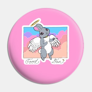 Good Bun - Angel Bunny on your Shoulder Pin