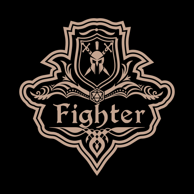 D&D Fighter 1 Color Emblem by Sunburst