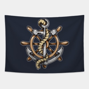 Anchor and Wheel Tapestry