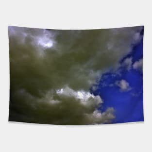 Bold Large Plump Clouds in a Bright Blue Sky on a Sunny Day Photograph Tapestry