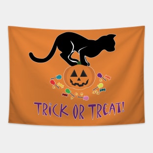 Trick or Treat Kitty Tapestry