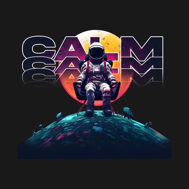 Stay Calm space man |  nasa Classic by A Floral Letter Capital letter A | Monogram, Sticker