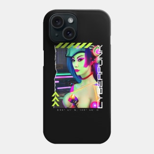 Cyberpunk girl vaporwave Phone Case