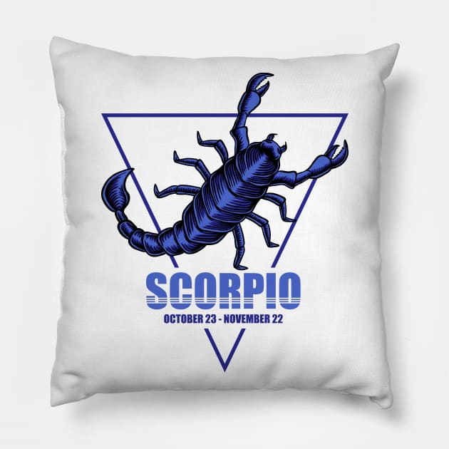 Scorpio Zodiac Symbol Horscope Pillow by Utopia Shop