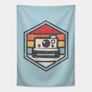 Retro Badge Polaroid Camera Light T-Shirt Tapestry