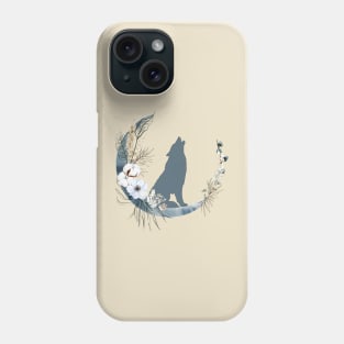 Celestial Wolf & Moon Shirt, Sun Moon Stars Tee, Mystical Wolf Tee, Moon and Stars, Flower Tshirt, Howling at the Moon Phone Case