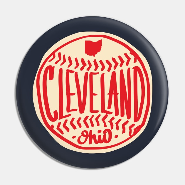 Cleveland Ohio Hand Drawn Script Pin by goodwordsco