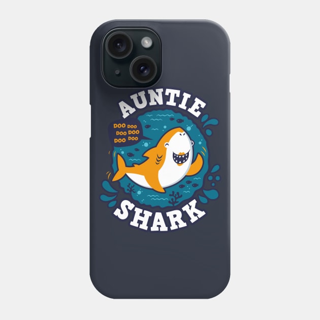 Auntie Shark (trace) Phone Case by Olipop