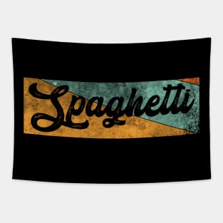 Retro Spaghetti Text Tapestry