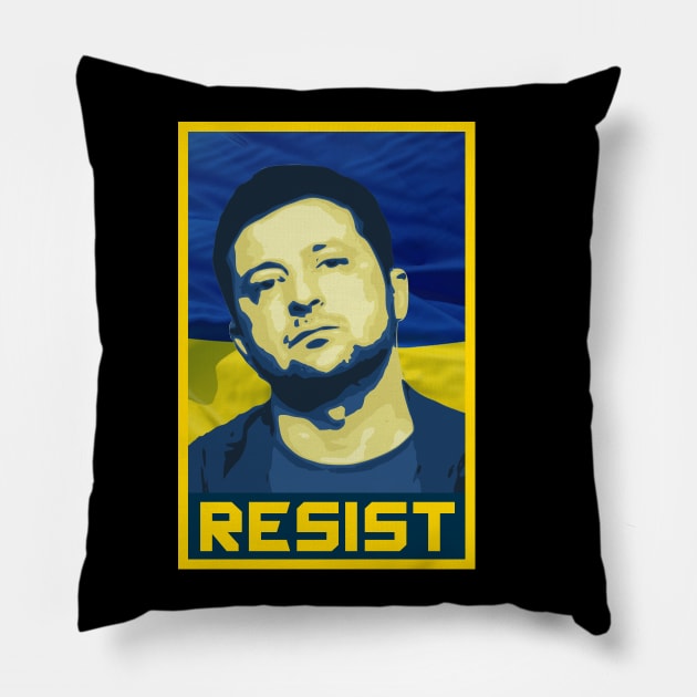 Zelensky Resist Pillow by Nerd_art