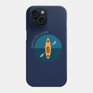 Against the Current Kayak, orange, split current Phone Case