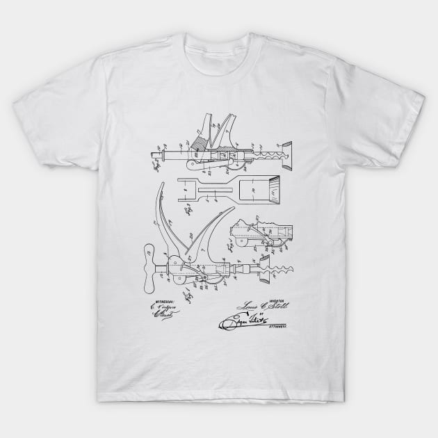 TheYoungDesigns Goal Vintage Patent Hand Drawing T-Shirt