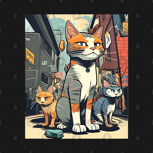 Support Your Local Street Cats Funny by Jason Smith