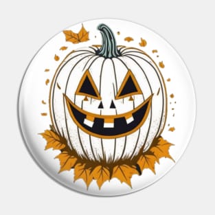 horror simple pumpkin Pin