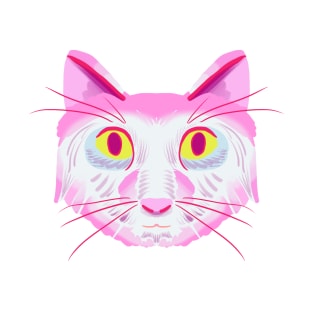 Cat Head Design Version 1 (pink) T-Shirt