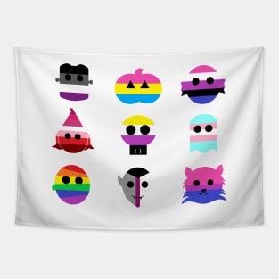 LGBTQ Pride: Halloween Friends Tapestry