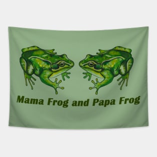 Papa Frog ana Mama Frog Tapestry