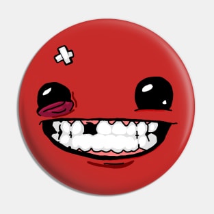 Super Meat Boy Face Pin