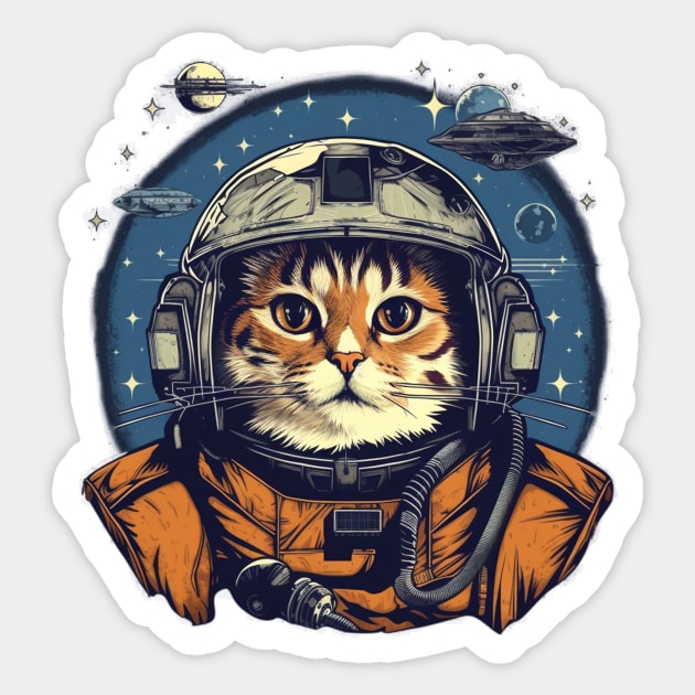 Sticker Chat astronaute 