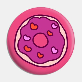 Frosted Heart Donut Pin