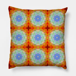 iridescent moroccan tile pattern Pillow