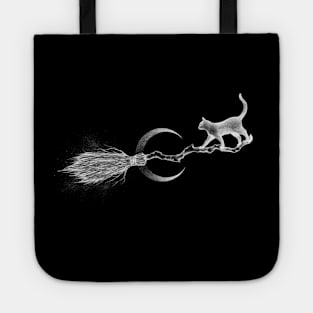 LUNA’S BROOM ON BLACK Tote