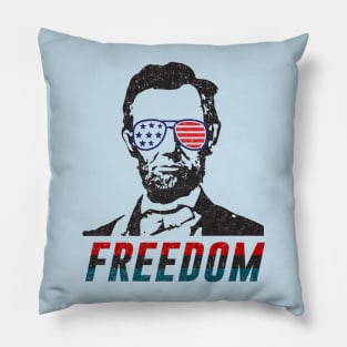 Hipster Abraham Lincoln in Sunglasses - Freedom Pillow