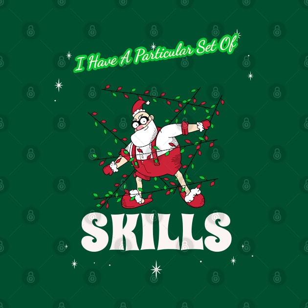 “I Have A Particular Set Of Skills” Stealthy Santa by Tickle Shark Designs