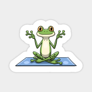 Frog practicing yoga Magnet